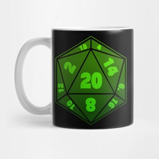 Green DnD D20 Dice Mug